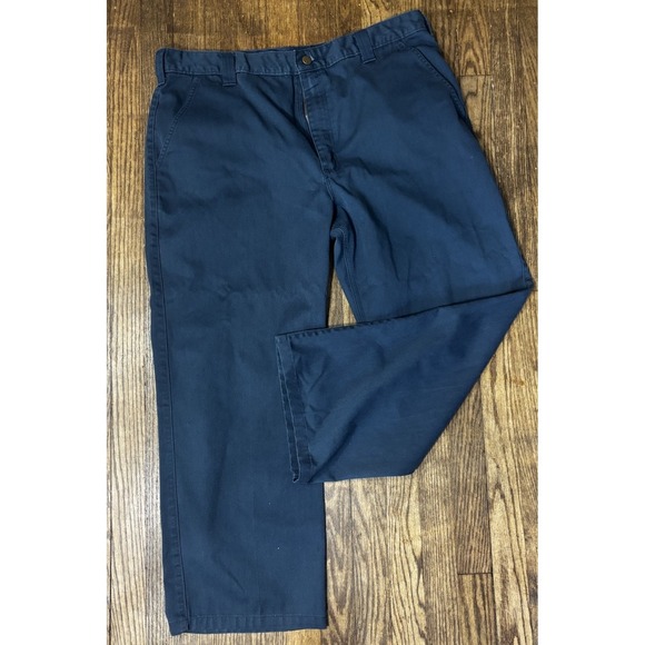 Carhartt Other - Carhartt Pants Mens‎ Size 42x32 Blue Workwear Canvas Pocket Logo
